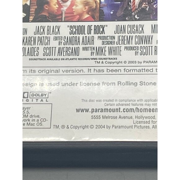 School of rock DVD copyright 2003 109 min PG-13 English paramount used see photo - Picture 4 of 6